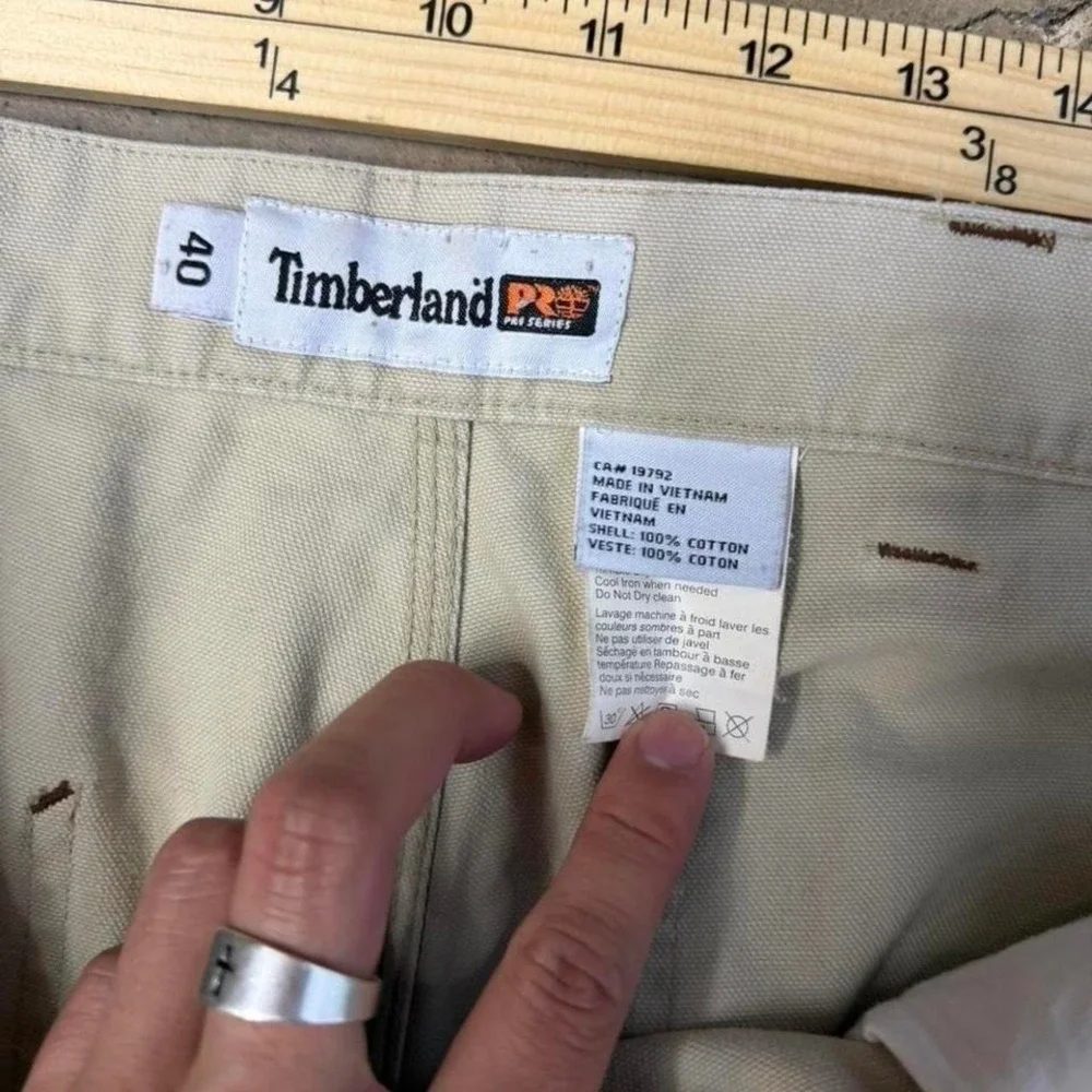 Vintage Y2K Timberland Pro cream baggy carpenter pants size 40 hip hop